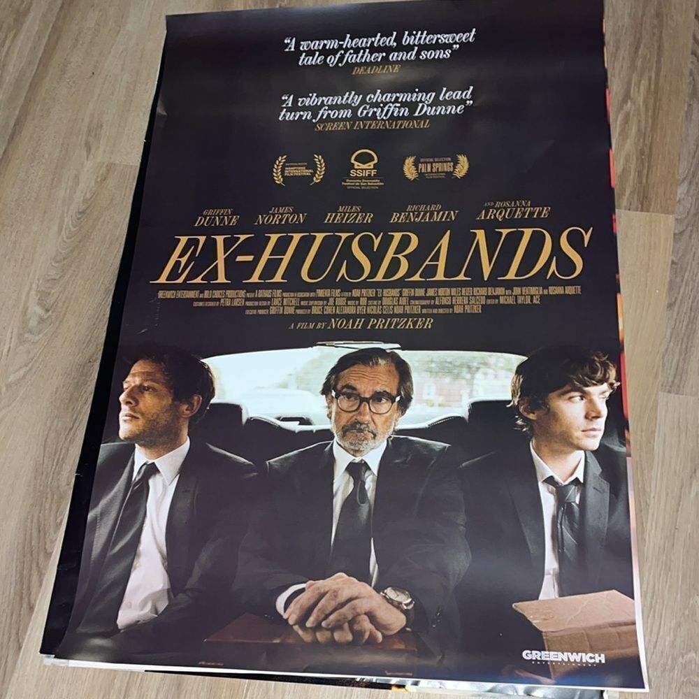 Ex-Husbands Griffin Dunne film theatre promotional 27x 39” big Movie Poster